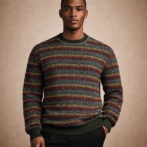 Vintage Crossings 100% Cotton Coogi-Style Men's Crewneck Sweater Medium